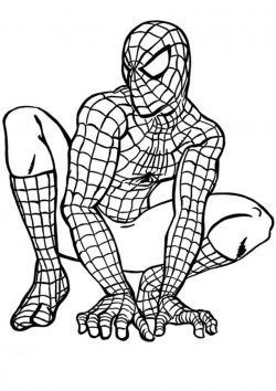 Desenho de Homem-Aranha e um vilão para colorir