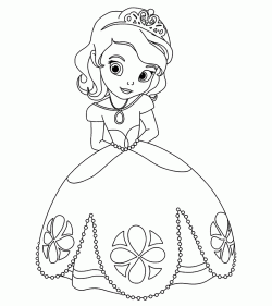 Desenho de princesa linda com macieira para colorir para imprimir