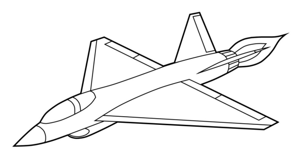Desenho de Avião Simples – Desenhos para Colorir