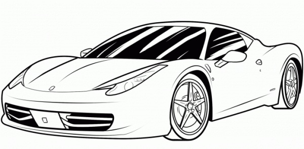 Desenhos Os Carros Ferrari Para Colorir