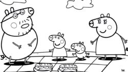 Família Peppa Pig Reunida – Desenhos para Colorir