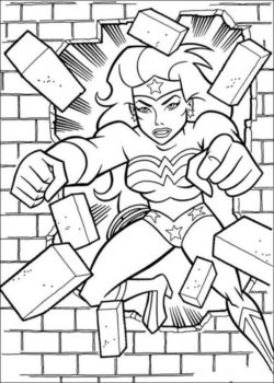 Desenhos para colorir de kara super-heroína 