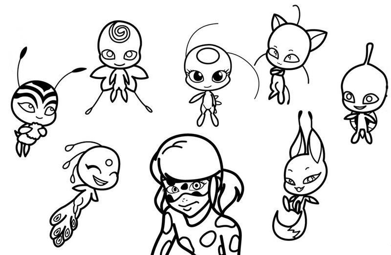 Desenhos de Miraculous Ladybug para Colorir, Pintar e Imprimir 