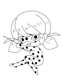 Desenhos para colorir de Chibi Ladybug e Cat Noir - Desenhos para colorir  gratuitos para impressão