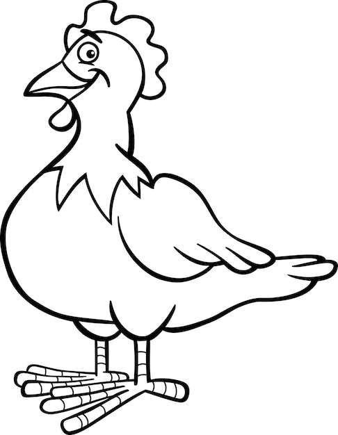 desenho de padrão para colorir de desenho de animal de galinha galinha  14455283 Vetor no Vecteezy