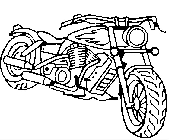 Desenhos de Moto para Colorir, Pintar e Imprimir 