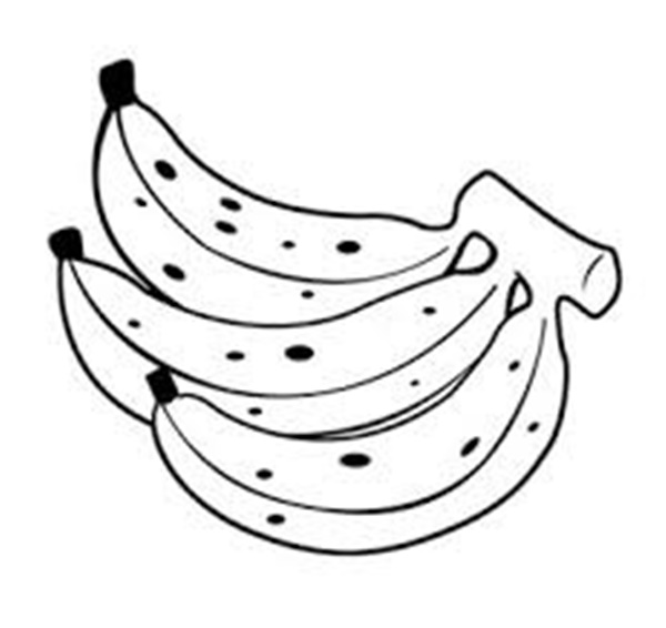 Banana para pintar - Imprimir Desenhos