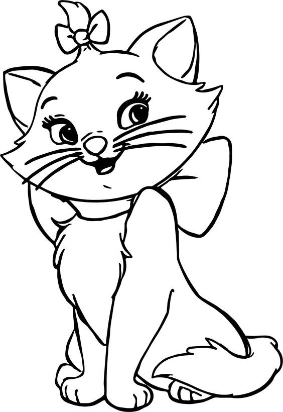 desenho da gata marie para pintar