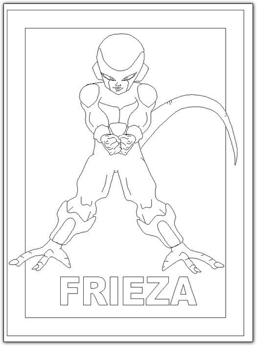 Freeza, antagonista de Dragon Ball para colorir e imprimir