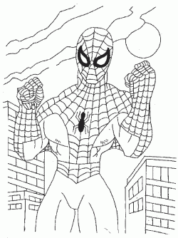 Homem Aranha para imprimir e colorir